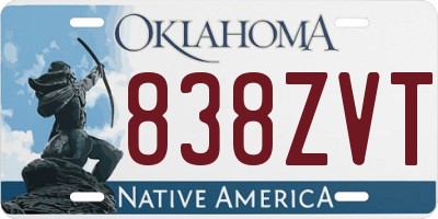 OK license plate 838ZVT