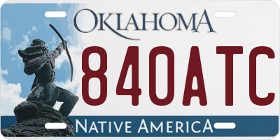 OK license plate 840ATC