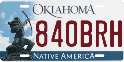 OK license plate 840BRH