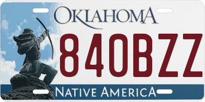 OK license plate 840BZZ