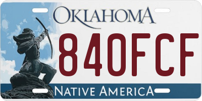 OK license plate 840FCF