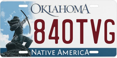 OK license plate 840TVG