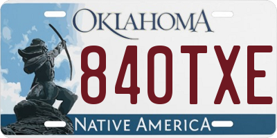 OK license plate 840TXE