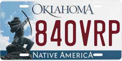 OK license plate 840VRP
