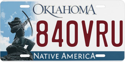 OK license plate 840VRU