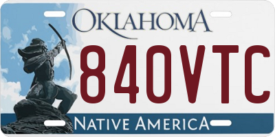 OK license plate 840VTC