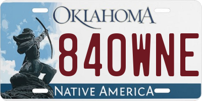 OK license plate 840WNE