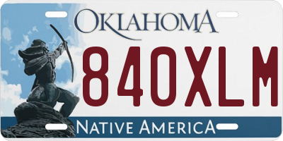 OK license plate 840XLM