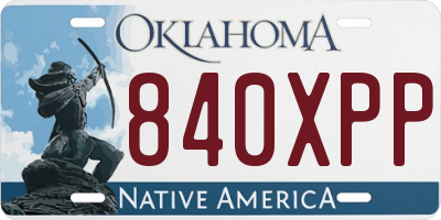 OK license plate 840XPP