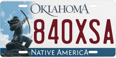 OK license plate 840XSA
