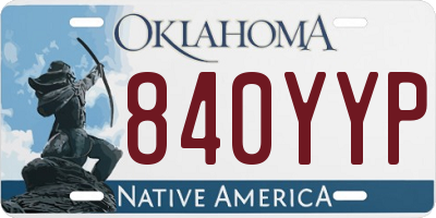 OK license plate 840YYP