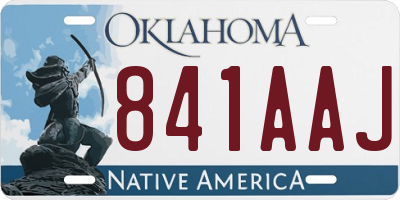 OK license plate 841AAJ