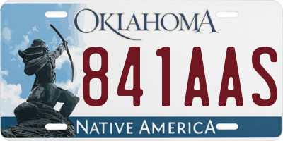 OK license plate 841AAS
