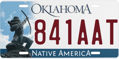 OK license plate 841AAT