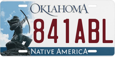 OK license plate 841ABL