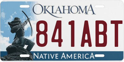 OK license plate 841ABT