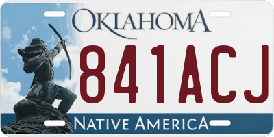 OK license plate 841ACJ