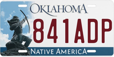 OK license plate 841ADP