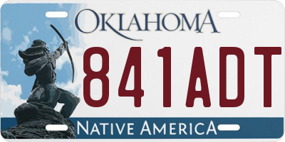OK license plate 841ADT