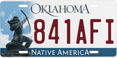 OK license plate 841AFI