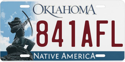 OK license plate 841AFL