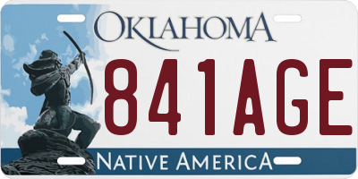 OK license plate 841AGE