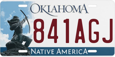 OK license plate 841AGJ