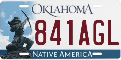OK license plate 841AGL