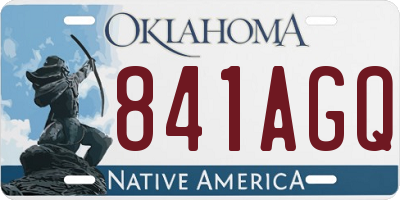 OK license plate 841AGQ