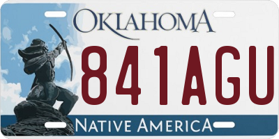 OK license plate 841AGU