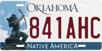OK license plate 841AHC