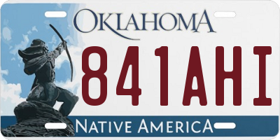 OK license plate 841AHI