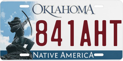 OK license plate 841AHT