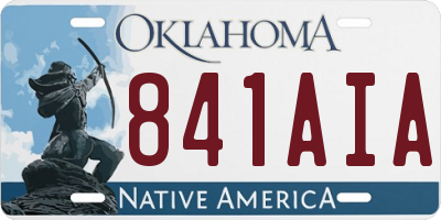 OK license plate 841AIA