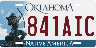 OK license plate 841AIC