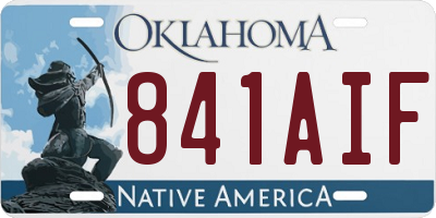 OK license plate 841AIF