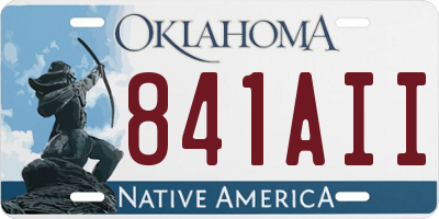 OK license plate 841AII