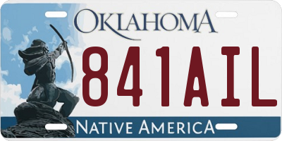 OK license plate 841AIL