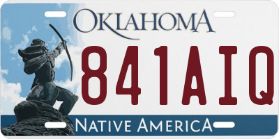 OK license plate 841AIQ