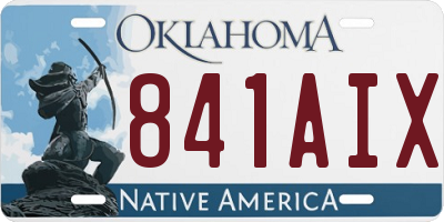 OK license plate 841AIX