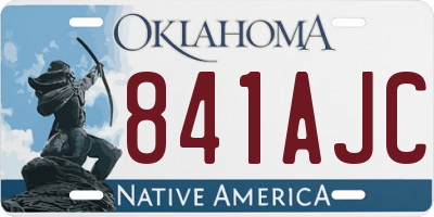 OK license plate 841AJC