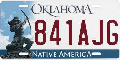 OK license plate 841AJG