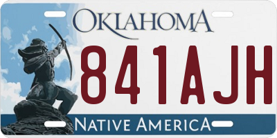 OK license plate 841AJH