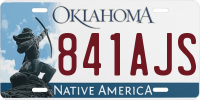 OK license plate 841AJS