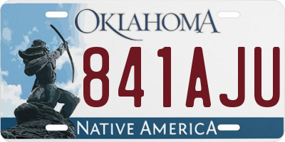 OK license plate 841AJU