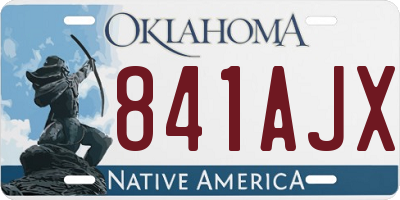 OK license plate 841AJX