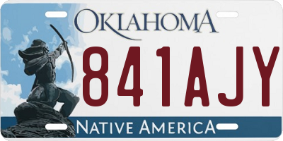 OK license plate 841AJY
