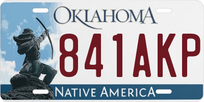OK license plate 841AKP