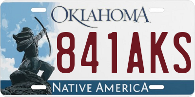 OK license plate 841AKS