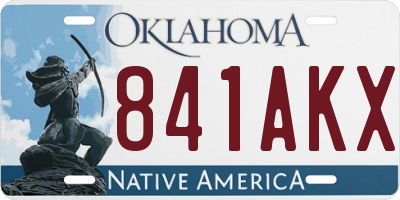 OK license plate 841AKX